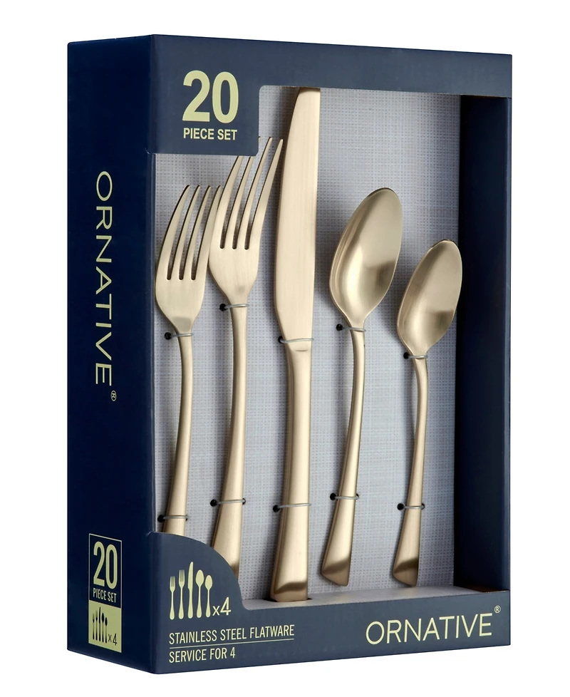 Ornative Abril 20 Piece Flatware Set, Service for 4