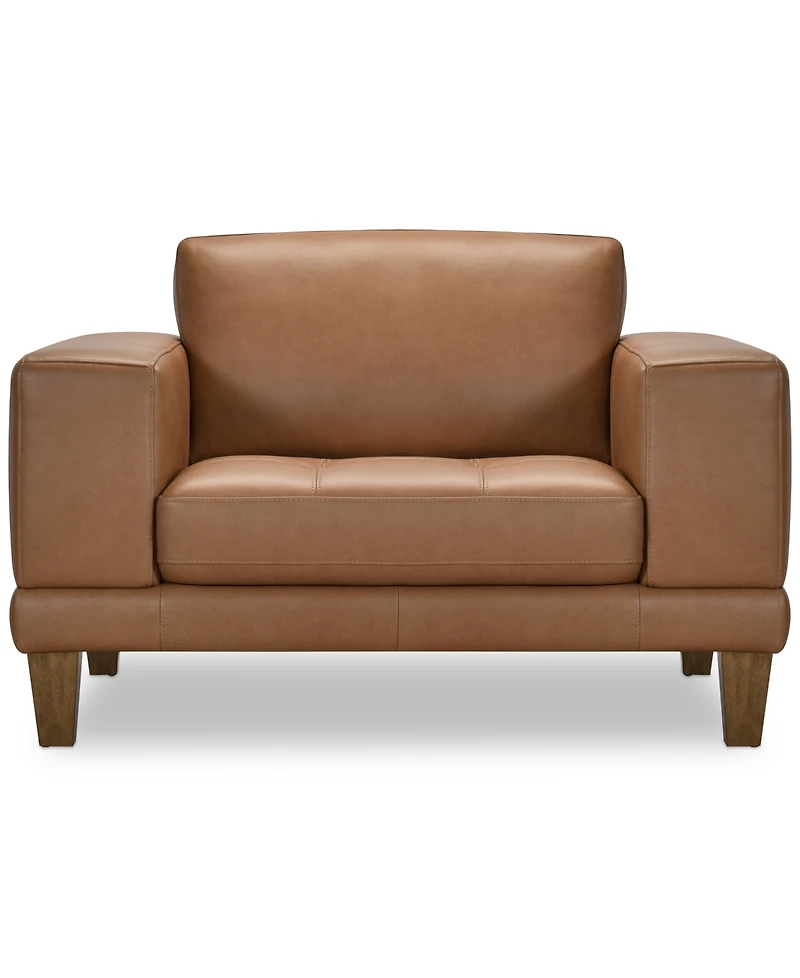 Niebee 52" Leather Chair, Created for Macy's
