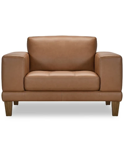 Niebee 52" Leather Chair, Created for Macy's