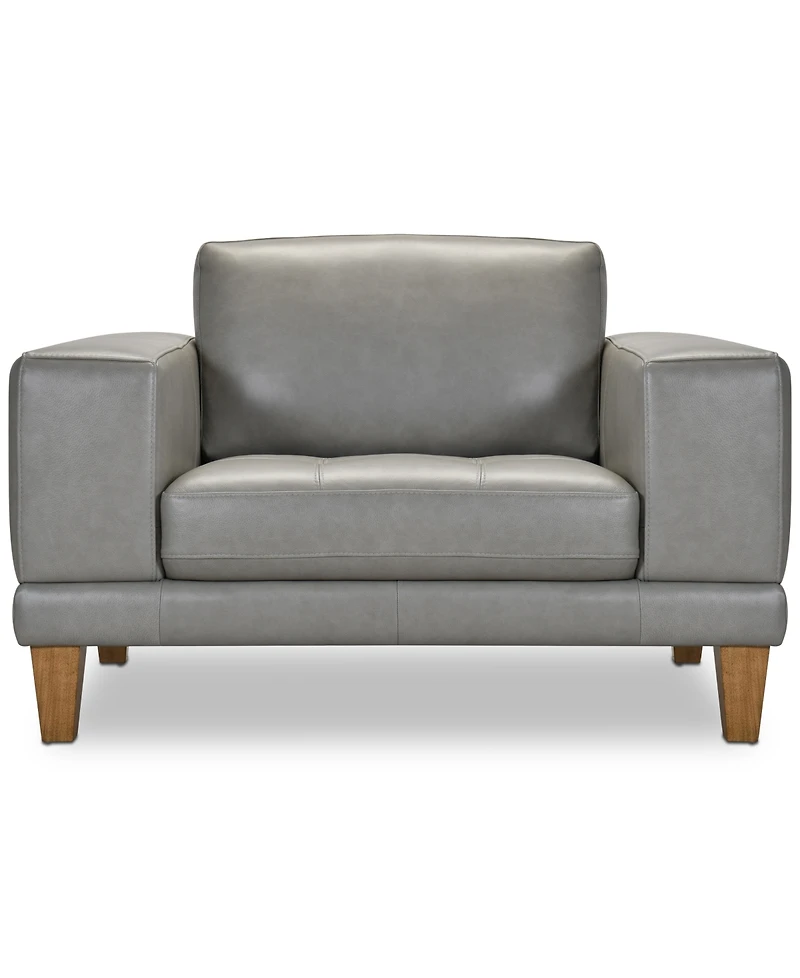 Niebee 52" Leather Chair, Created for Macy's