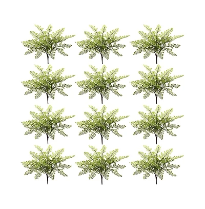 Slickblue Maidenhair Fern Artificial Plant for Elegant Indoor Decor (Set of 12)