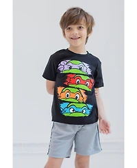 Nickelodeon Boys Teenage Mutant Ninja Turtles Donatello Leonardo Michelangelo Raphael T-Shirt and Shorts Outfit Set to