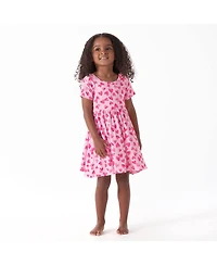 Gerber Baby Girls Midnight Floral Short Sleeve Twirl Dress