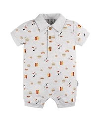 Gerber Baby Girls Collared Romper