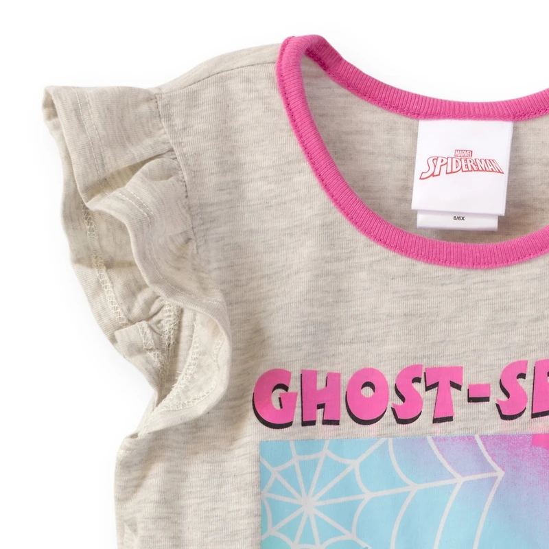 Spider-Man Girls Marvel Ghost-Spider T-Shirt and Leggings Outfit Set to