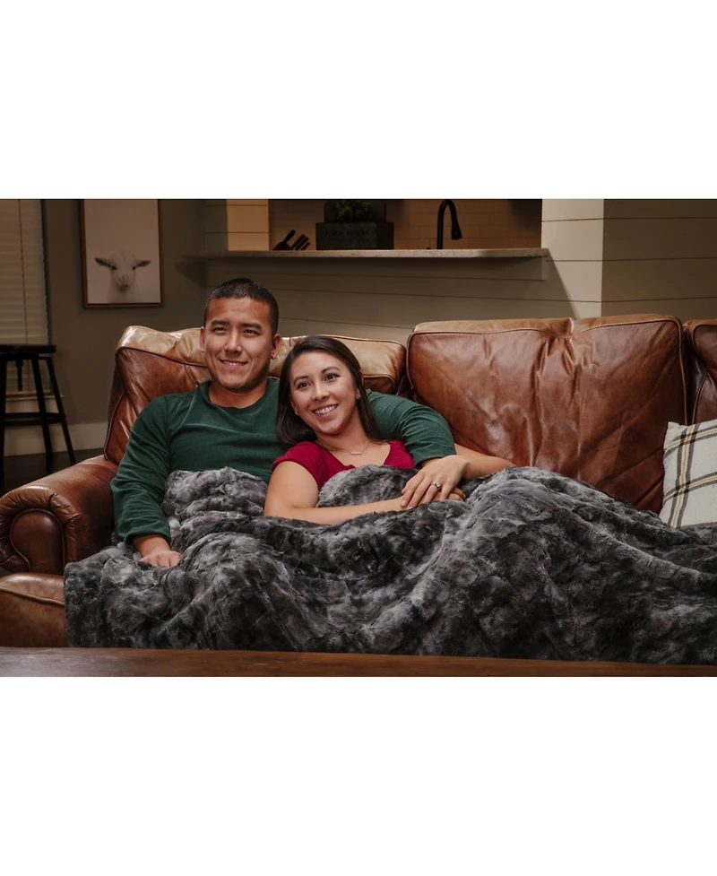 Chanasya Premium Wolf Faux Fur Throw Blanket - Soft, & Throw Blanket