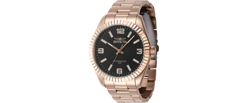 Invicta Men's 47461 Specialty Quartz 3 Hand Black Dial Watch