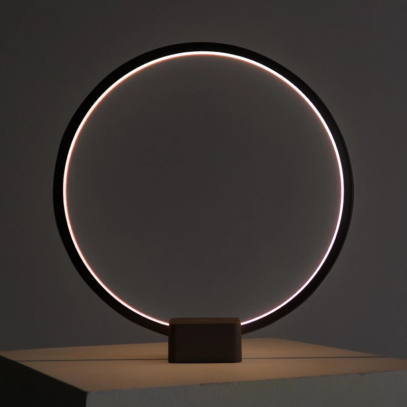 Circle 15" Dimmable Modern Led Desk Lamp with Usb Port