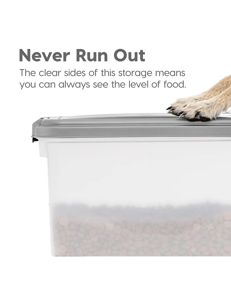 Iris 3-Piece 45 Qt WeatherPro Airtight Pet Food Storage Container Combo with Scoop
