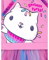 Gabby's Dollhouse Little Girls Dreamworks Pandy Paws Cakey Cat French Terry Dress