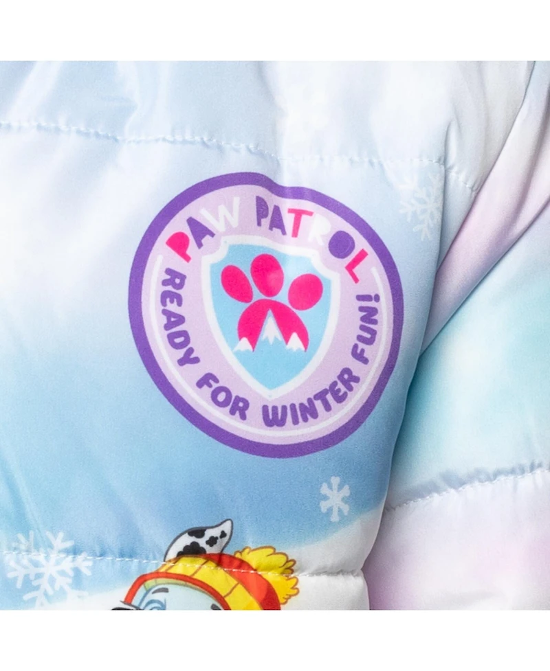 Paw Patrol Toddler Girls Everest Rubble Marshall Zip Up Puffer Jacket to