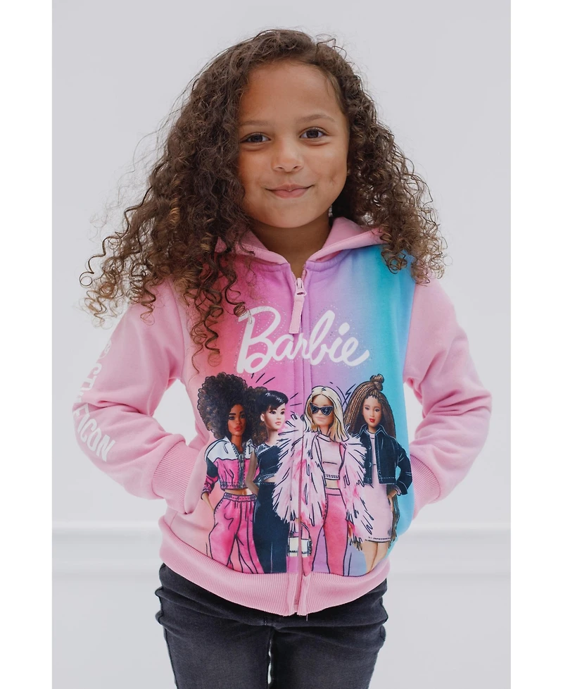 Barbie Toddler Girls Fleece Zip Up Hoodie