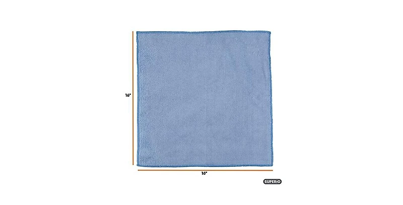 Superio Microfiber Cleaning Cloth Xl, Squeegee Mop Towel, Color Coded, 20"x30"