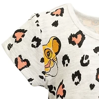 Lion King Girls Disney Lilo & Stitch Simba French Terry Skater Dress to