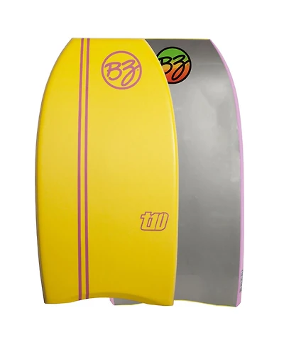 Bz T-10 40" Bodyboard, Clipped Crescent Tail Body Board with Hdpe Slick Pe Core 8lb Green Cell Deck for Beach Surfing - 2 Pack