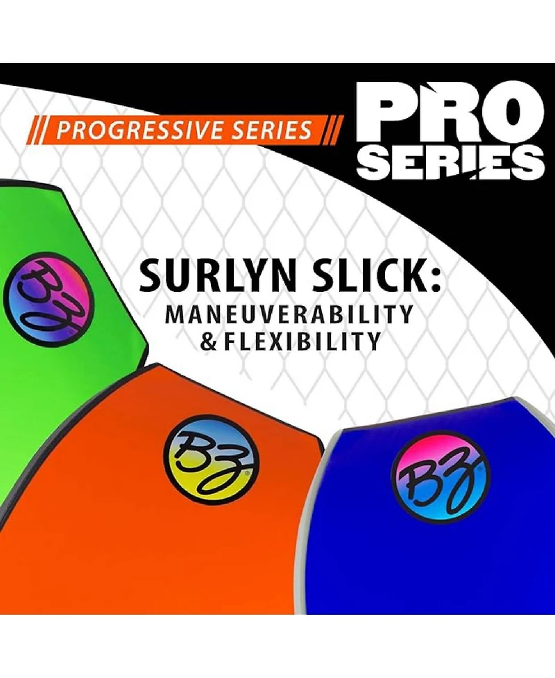 Bz Pro 40" Bodyboard, Crescent Tail Body Board with Zero-g Polypro Core, 8LB H-Cell Deck Surlyn Slick Tru-Flex Mesh for Beach Surfing