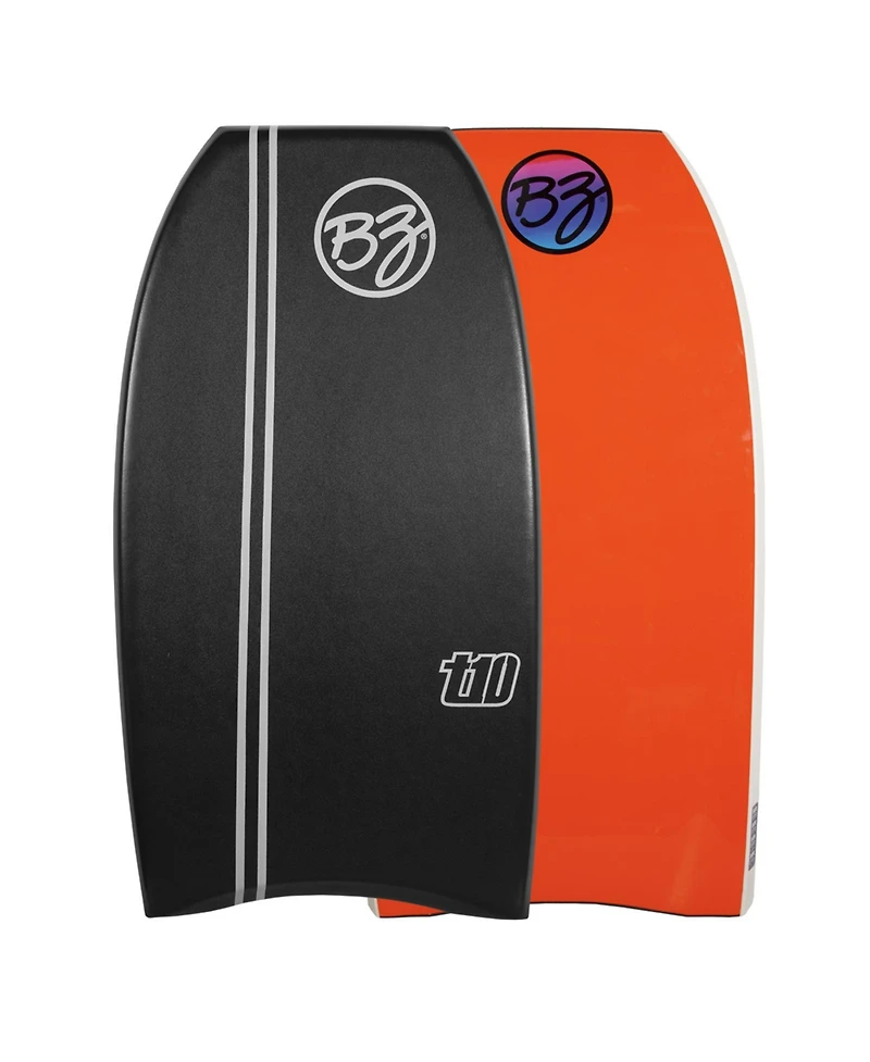 Bz T-10 40" Bodyboard, Clipped Crescent Tail Body Board with Hdpe Slick Pe Core 8lb Green Cell Deck for Beach Surfing - 2 Pack
