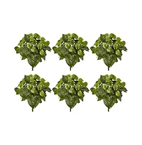 Slickblue Pothos Artificial Plant for Lush, Easy Care Indoor Decor (Set of 6)