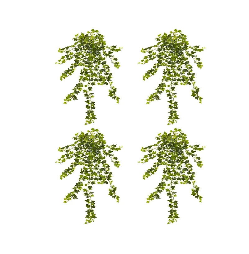 Slickblue Ivy Artificial Hanging Plant Lifelike Faux Greenery for Elegant Home Decor (Set of 4)