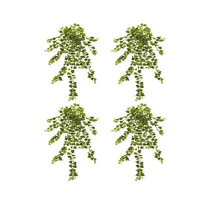 Slickblue Ivy Artificial Hanging Plant Lifelike Faux Greenery for Elegant Home Decor (Set of 4)