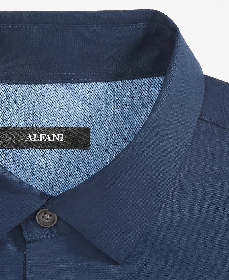 Alfani Men's Modern Classic-Fit Stretch Solid Button-Down Shirt, Created for Macy's