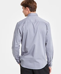 Alfani Men's Modern Classic-Fit Stretch Dot Dobby Button-Down Shirt, Created for Macy's