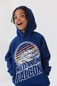 Star Wars Little Boys The Mandalorian Darth Vader X-Wing Millennium Falcon Fleece Pullover Hoodie to