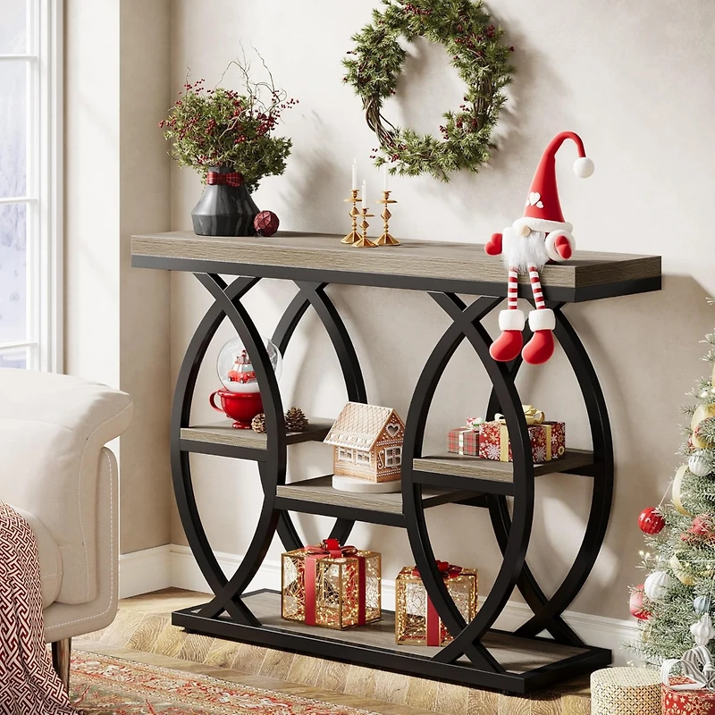 Tribesigns 70.9-Inch Extra Long Console Table, Wood Sofa Table Behind Couch Narrow Long, 2-Tier Entryway Accent Table with Storage for Living Room, Ha