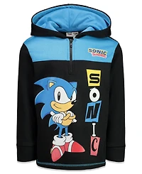 Sega Big Boys Sonic the Hedgehog Fleece Half Zip Hoodie to