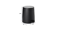 Superio Mini 3 Liter Step On Plastic Bathroom Trash Can with Lid