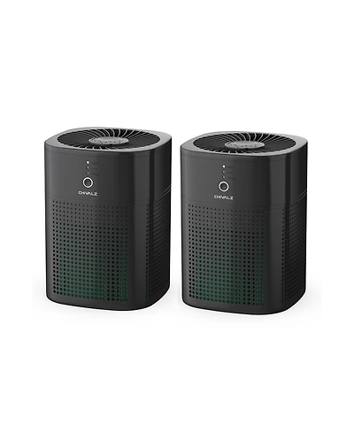 Chivalz 2 Pack Air Purifiers for Bedroom, Air Purifiers for Home Bedroom, Quiet Air Cleaner with 24dB Sleep Mode, True Hepa Filter for Pet
