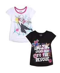Spider-Man Girls Marvel 2 Pack T-Shirts