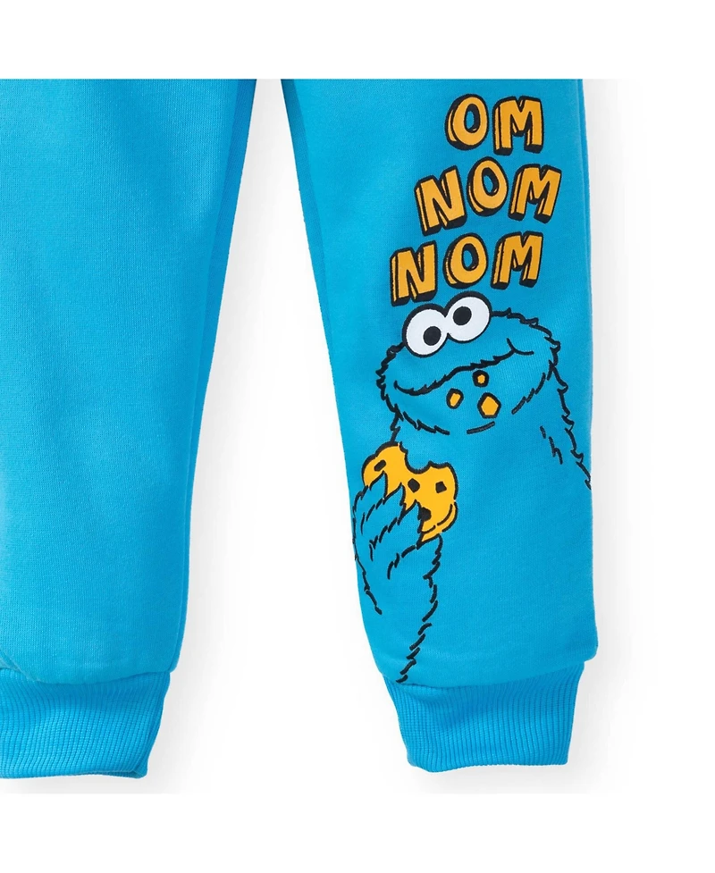 Sesame Street Little Boys Elmo Cookie Monster Oscar the Grouch Fleece 3 Pack Pants to