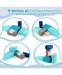 Slickblue Kids 6 Pieces Foam Climbing Blocks Indoor Climb and Crawl Activity Playset with Rectangles