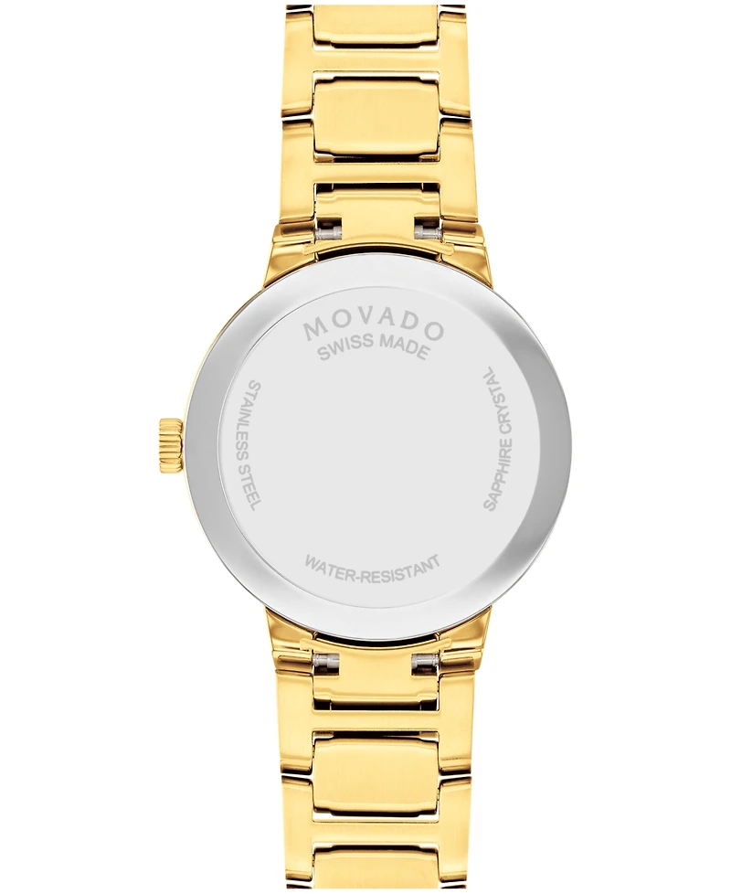 Movado Women's Portfolio Swiss Quartz Yellow Pvd Watch 28MM