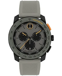 Movado Men's Bold Tr90 Swiss Quartz Chrono Gray Silicone Watch 43.50mm