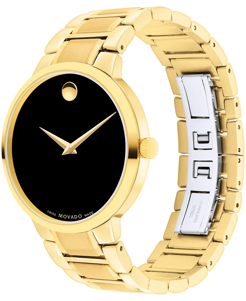 Movado Men's Portfolio Swiss Quartz Yellow Pvd Watch 40MM