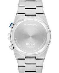 Movado Men's Bold Quest Swiss Quartz Chrono Stainless Steel Watch 42mm