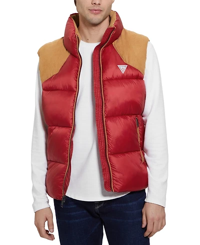 Guess Men's Fabric Block Puffer Vest
