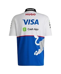 Hugo Boss Men's Royal/White Rb Cash App Quarter-Zip Polo