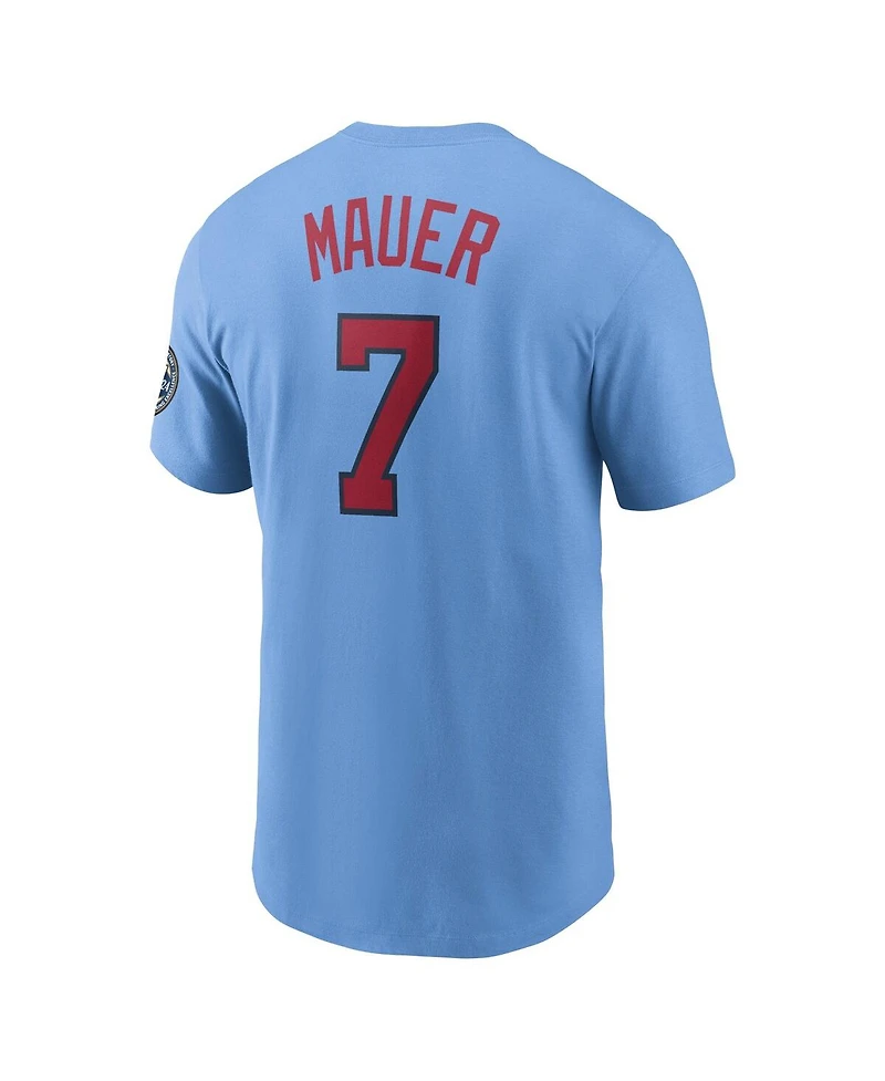 Nike Men's Joe Mauer Light Blue Minnesota Twins 2024 Baseball Hall of Fame Name Number T-Shirt