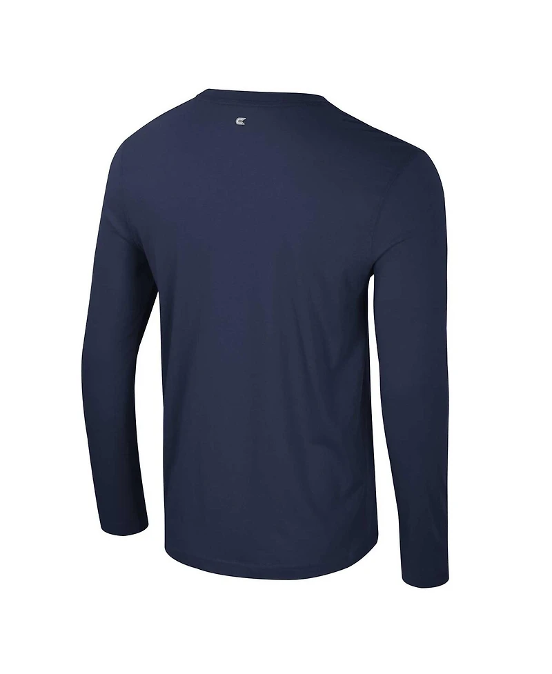 Colosseum Men's Navy Notre Dame Fighting Irish Color Pop Active Blend 2-Hit Long Sleeve T-Shirt