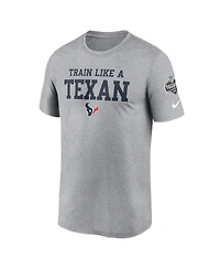 Nike Men's Heather Gray Houston Texans 2024 Nfl Training Camp Legend Performance T-Shirt