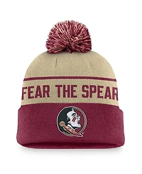 Nike Men's Gold/Garnet Florida State Seminoles Local Peak Cuffed Knit Hat with Pom