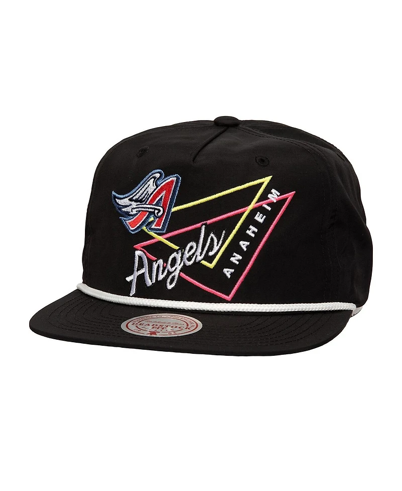 Mitchell & Ness Men's Black California Angels Pew Pew Deadstock Adjustable Hat