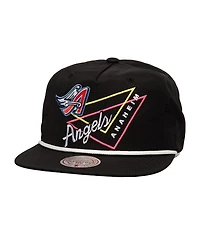 Mitchell & Ness Men's Black California Angels Pew Pew Deadstock Adjustable Hat