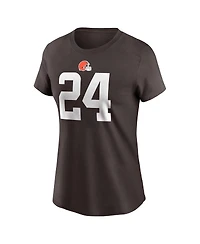 Nike Women's Nick Chubb Brown Cleveland Browns Player Name Number T-Shirt