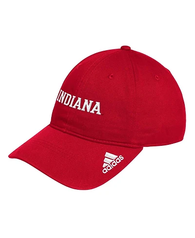 Adidas Men's Crimson Indiana Hoosiers Locker Room Wordmark Slouch Adjustable Hat