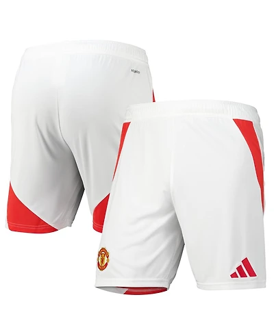 Adidas Men's White Manchester United 2024/25 Home Replica Aeroready Shorts