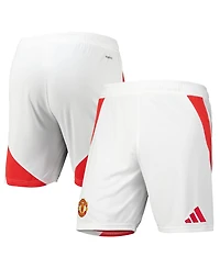 Adidas Men's White Manchester United 2024/25 Home Replica Aeroready Shorts